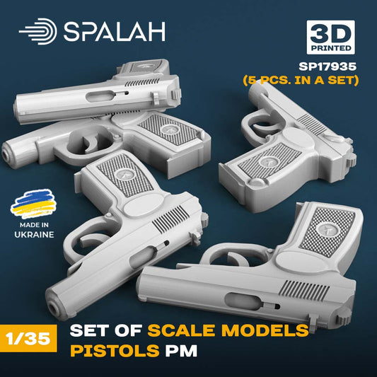 Set of scale models "PM pistols" (5 pcs) 1/35