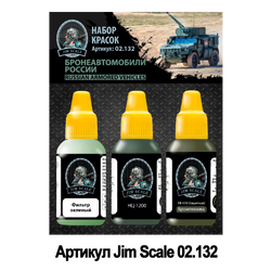 Jim Scale paint set "Armored vehicles of Russia"