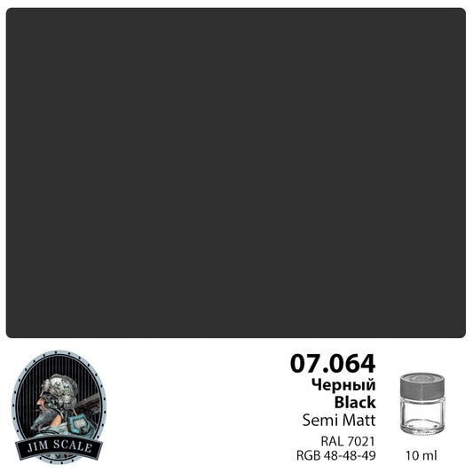 Black Semi-matt 10ml
