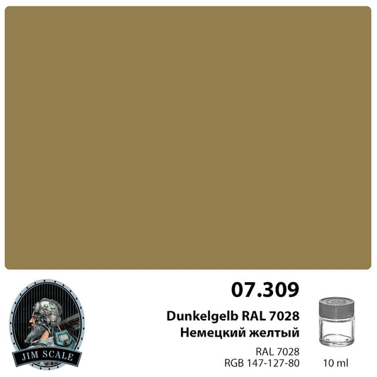 Γερμανικό Κίτρινο (Σκούρο Κίτρινο RAL 7028) 10ml