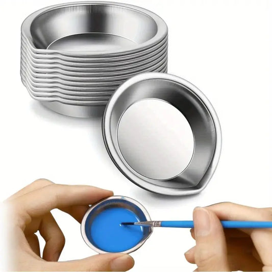 3-Pack Stainless Steel Paint Palette Set