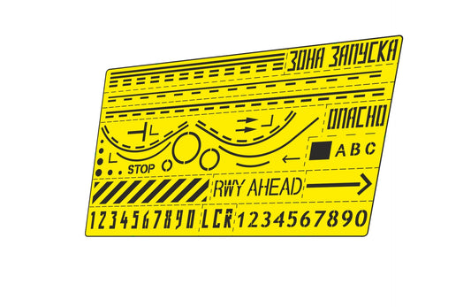 Stencil for applying airfield markings 1/144