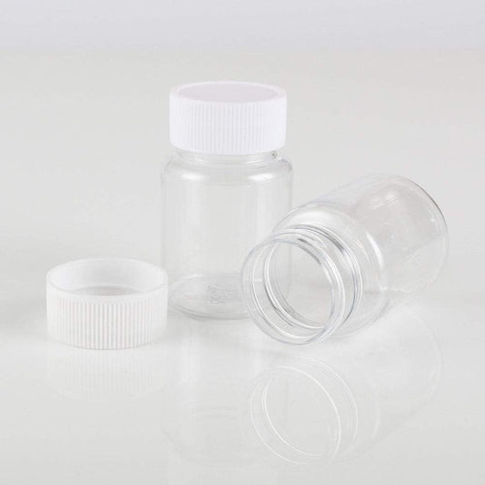 20ml transparent clear plastic PET bottles with screw cap (5pcs)