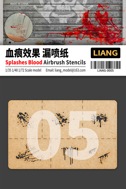Splashes Blood Effects Airbrush Stencils