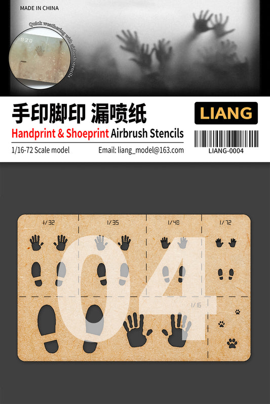 Handprint and Shoeprint Airbrush Stencils