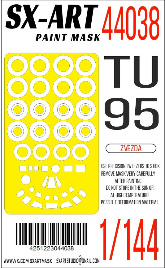 Paint mask Тu-95МS (Zvezda) 1/144