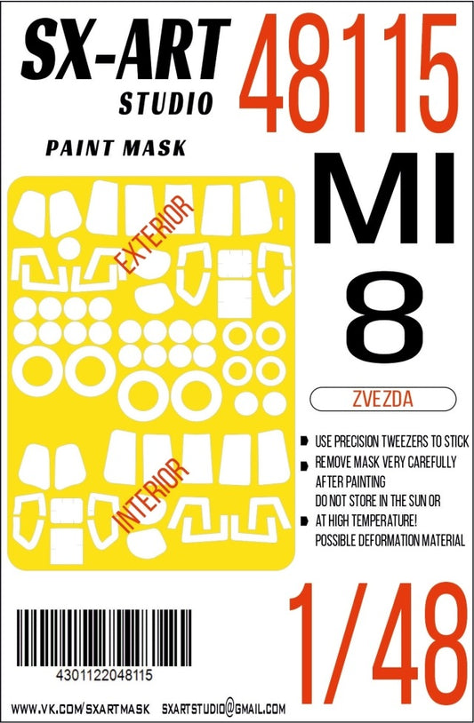 Paint mask Mi-8 (Zvezda) 1/48