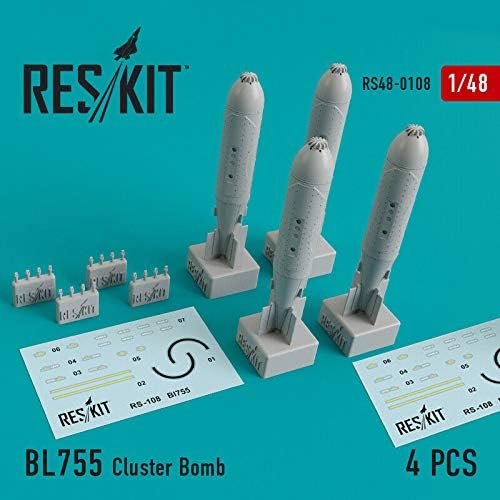 BL755 Cluster bombs (4 pcs) (Jaguar, Harrier, Phantom, MiG-27) (1/48)