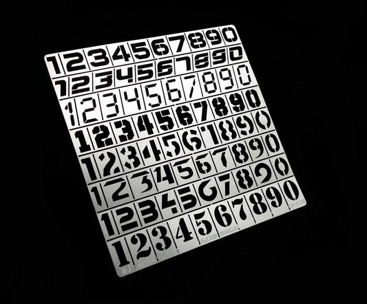 1/35 Gundam/AFV Number Template Airbrush Stencil A