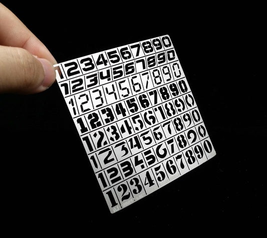 1/35 Gundam/AFV Number Airbrush Template Stencil A
