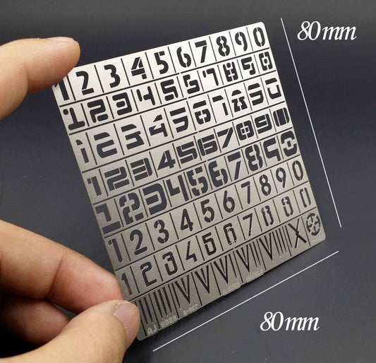 1/35 Gundam/AFV Number Airbrush Template Stencil B