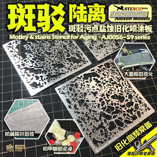 1/35 Motley & stains Airbrush Stencil for Aging Type-D