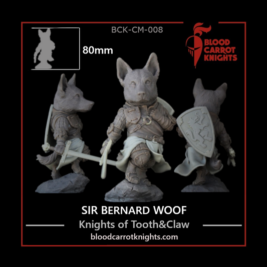 Sir Bernard Woof - Fantasy Dog Warrior Figure