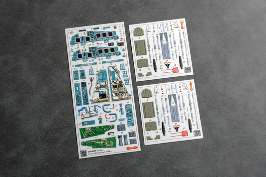 COMBO Su-34 Cockpit and seat details for Kittyhawk 1/48 (3d decals)