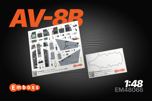 AV-8B Harrier II+ Cockpit details for Uma models 1/48 (3D decal)