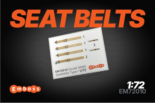Soviet aircraft seatbelts Type 1 (3D decal) 1/72