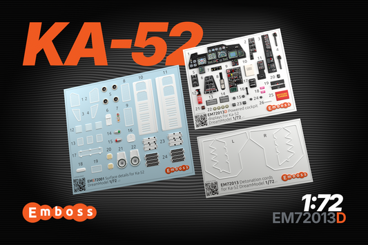 Ka-52 Details set "powered cockpit" for DreamModel 1/72 (3D decal)