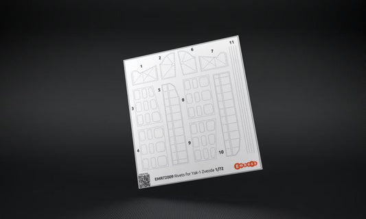 Yak-1 rivets for Zvezda 7327 1/72 (3D decal)