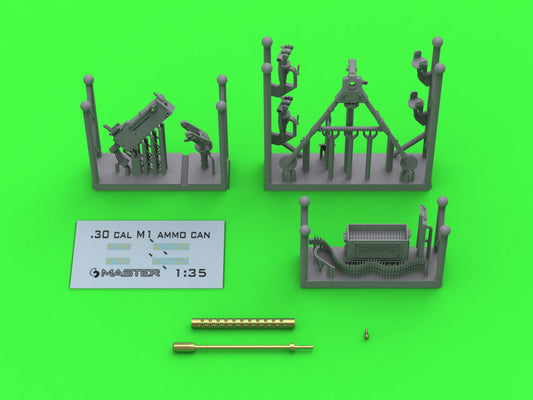 Browning M1919 A4 .30 cal (7,62mm) - machine gun on M2 tripod (with M1 ammo can) 1/35