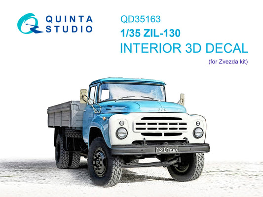 ZiL-130 3D-Printed & coloured Interior on decal paper (Zvezda) 1/35
