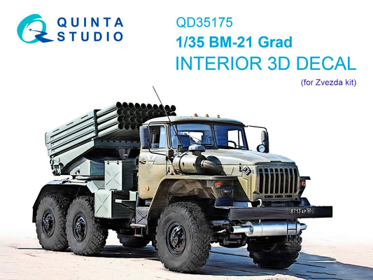 BM-21 Grad 3D-Printed & coloured Interior on decal paper (Zvezda) 1/35