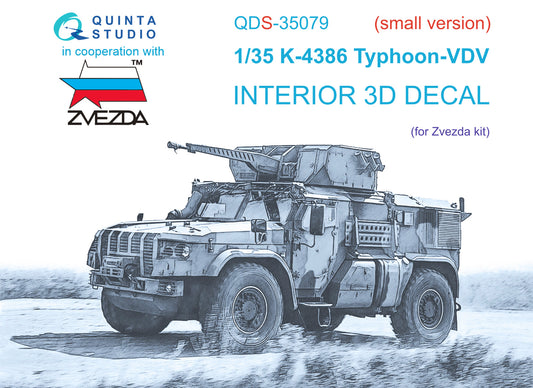 K-4386 Typhoon VDV 3D-Printed & coloured Interior on decal paper (Zvezda) (Small version)