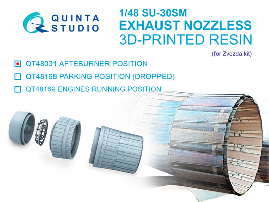 Su-30SM Exhaust Nozzles (Afterburner Position) (Zvezda) 1/48