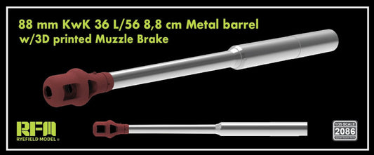 88 mm KwK 36 L/56 8,8 cm Metal Barrel 1/35
