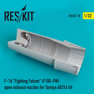 F-16 (F100-PW) open exhaust nozzles for TAMIYA Kit (1/32)