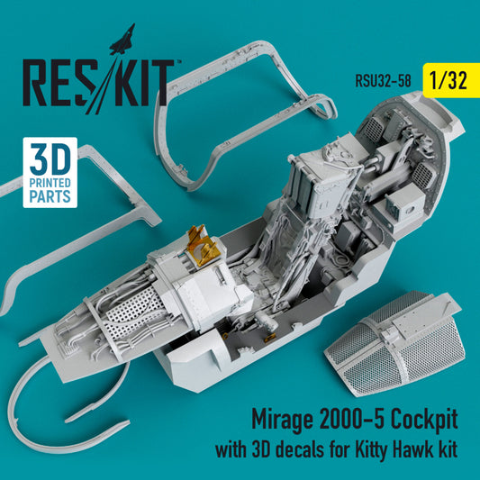 Mirage-2000-5 cockpit with 3D decals for Kitty Hawk / Zimimodel(1/32)