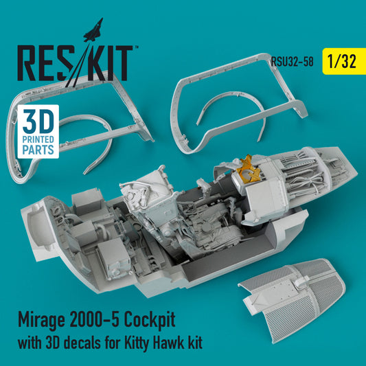 Mirage-2000-5 cockpit with 3D decals for Kitty Hawk / Zimimodel(1/32)