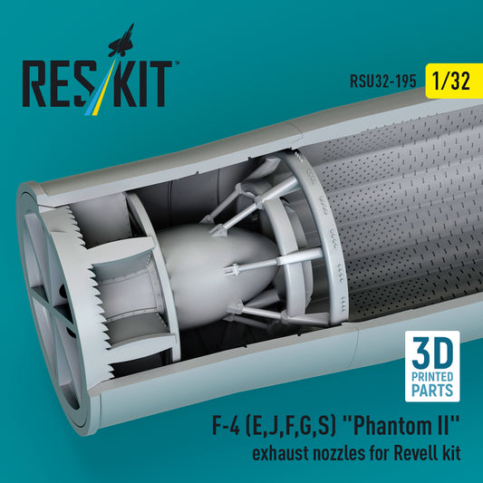 F-4 (E, J, F, G, S) "Phantom II" exhaust nozzles for Revell kit (3D Printed) (1/32)