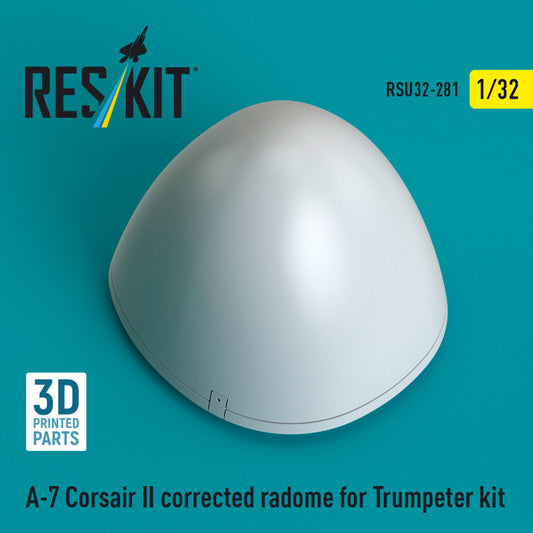 A-7 Corsair II corrected radome for Trumpeter kit (3D Printed) (1/32)