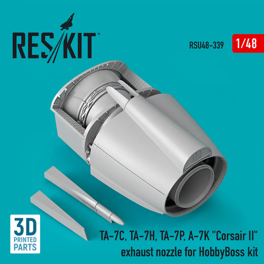 TA-7C, TA-7H, TA-7P, A-7K "Corsair II" exhaust nozzle for HobbyBoss kit (3D Printed) (1/48)