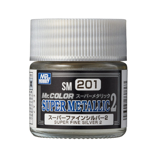 SM-201 Mr. Color Super Metallic Color II Super Fine Silver II (10ml)