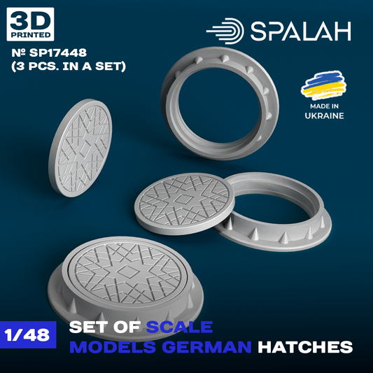 Set of scale models "German Hatches" (4 psc) 1/48