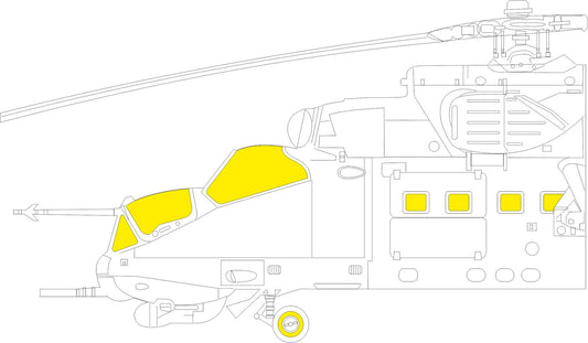 Mi-24D Masks (for TRUMPETER) (1/48)