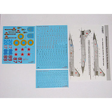 Decals Ukrainian Foxbats: MiG-25PDS and Stencils