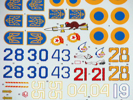 Decals Ukrainian Fulcrums: MiG-29 (9-13)
