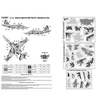 Masks for digital camouflage of Su-25UB, Ukrainian Air Forces