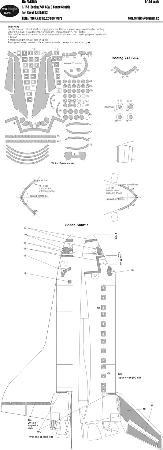 Boeing 747 SCA & Space Shuttle for Revell (1/144)
