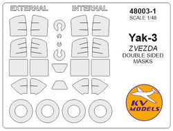 Yak-3 (double sided) + Wheels masks (Zvezda)