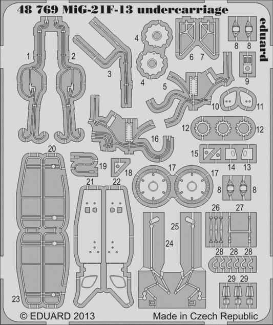 MiG-21F-13 undercarriage 1/48 (for Trumpeter)
