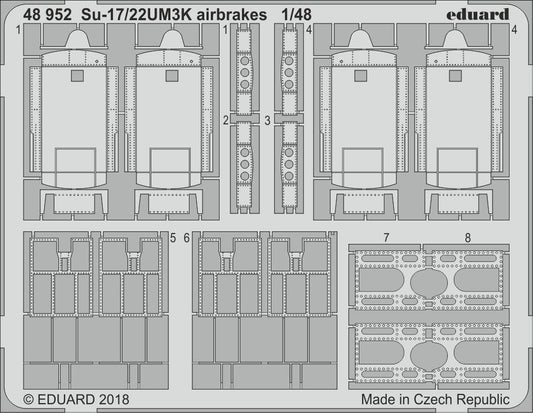 Su-17/22UM3K airbrakes 1/48 (for Kitty Hawk)