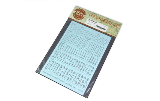 Decal Numbers - Small, Black, Type 1