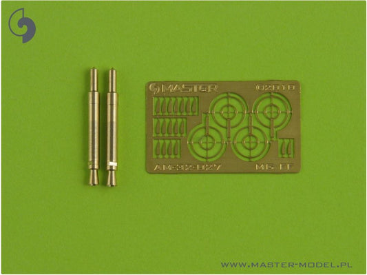 German aircraft autocannon MG FF - turned barrels and etched sights (2pcs)