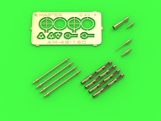PZL P11c - details set - wz. 33 machine gun barrels, gunsight and Venturi Tube