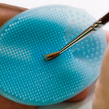 Silicone Mat for washing brushes (Blue)
