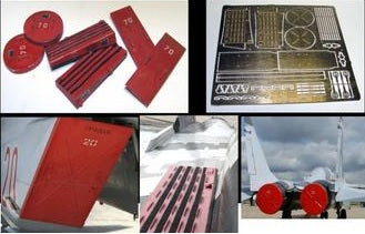Καλύμματα εξαγωγής καυσαερίων & αέρα Mig-29 με αυτοκόλλητα