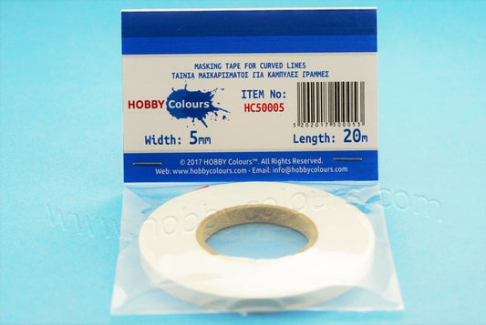 Masking Tape 5mm x 20m - Curved Lines